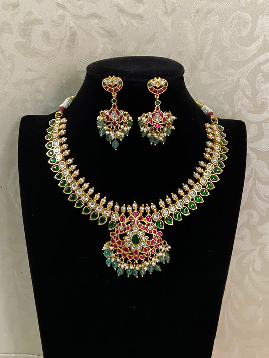 Jadau Kundan Necklace Set | Indian Jewelry In USA