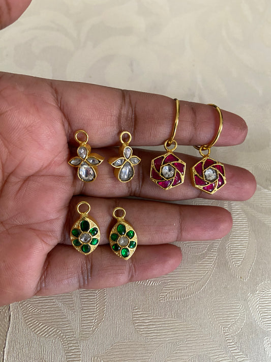 3 In 1 Jadau Changeble Bali Earrings | Indian Traditional Earrings