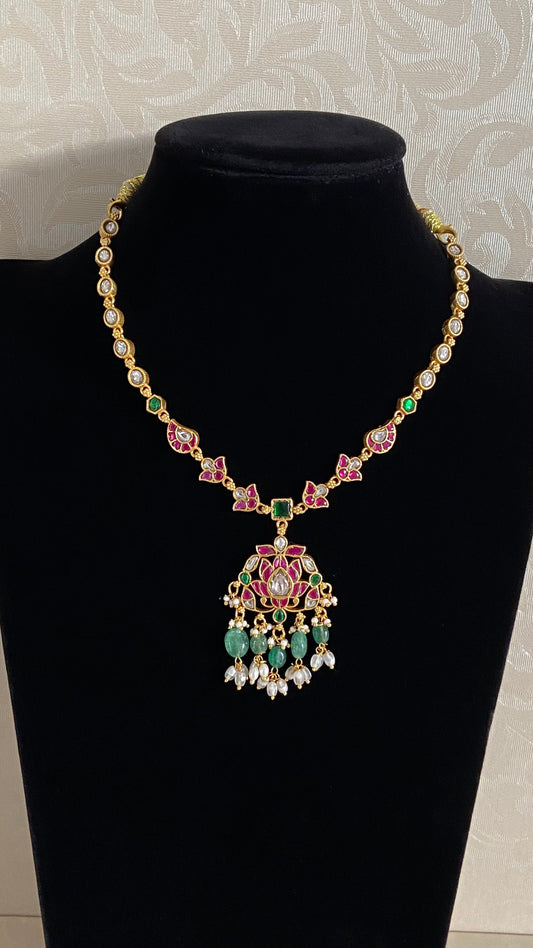 Simple Jadau Kundan Necklace | Indian Jewelry In USA