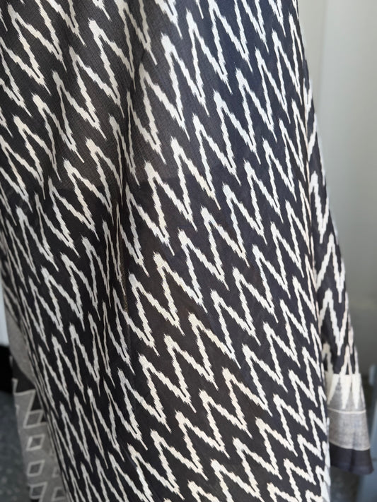 Ikkat Printed Dupatta | Art silk dupatta | Party wear Dupatta