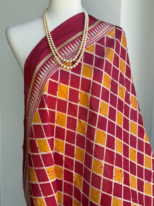 Printed silk Dupatta | gift idea