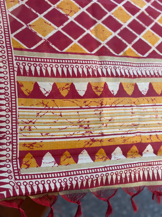 Printed silk Dupatta | gift idea