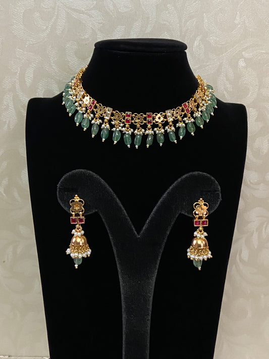 Antique Kundan Choker Set | Traditional Indian Jewelry