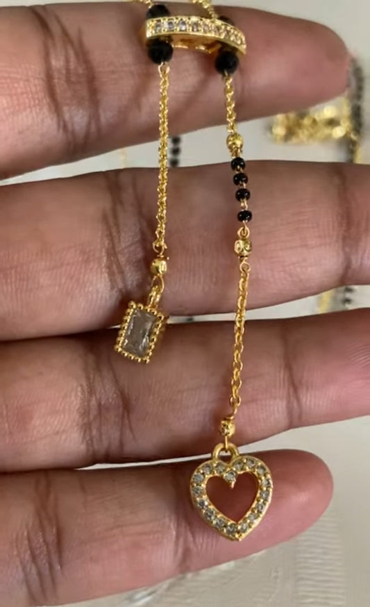 AD Traditional Mangalasutra | Heart Drop Mangalasutra