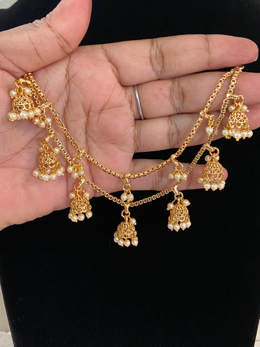 Antique Jumki Champaswaralu | Hair accessories | indian Ear Chains