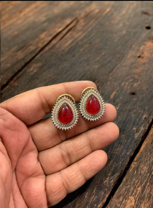 AD Kundan Stud Earrings | Indian Jewelry In USA