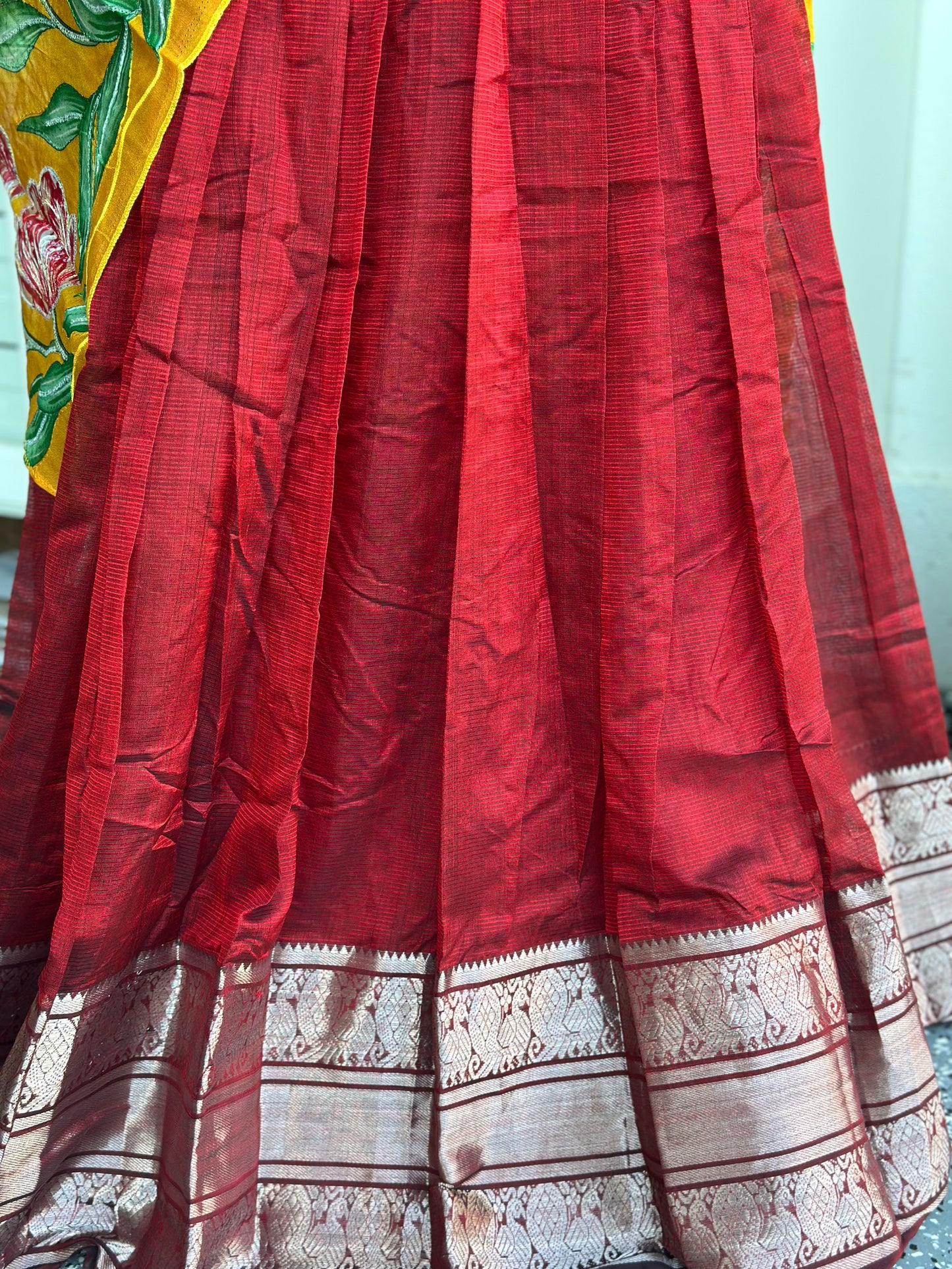 Mangalagiri Pattu pavada | Partywear Lehanga | Lehanga voni