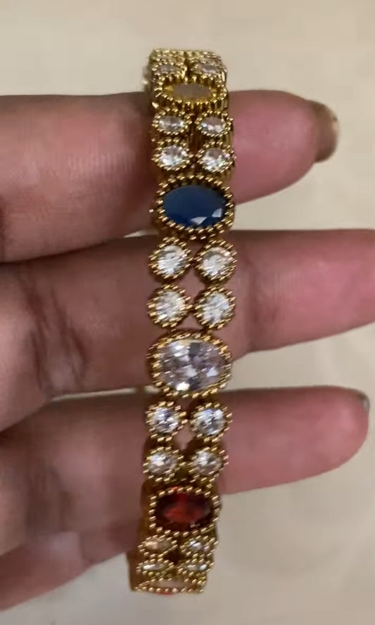 Navaratna Bangles | CZ Traditional Bangles