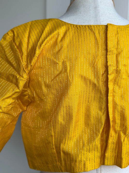 Yellow Brocade Blouse | Saree Blouses Online