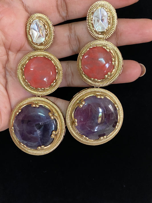 Korean Style Earrings | Trible Drop Earrings