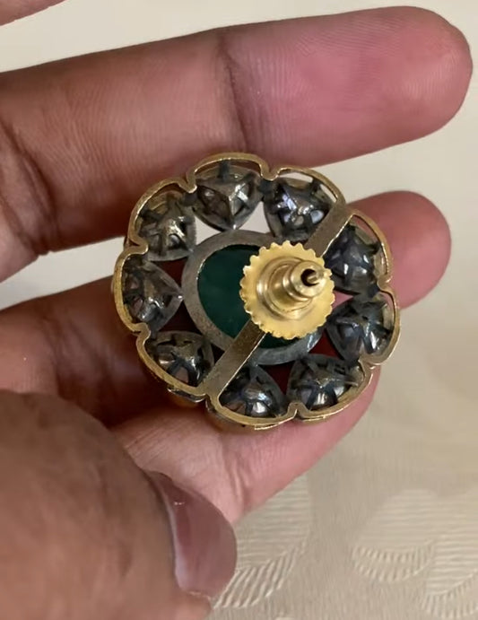 Victorian Polki Kundan Necklace With Studs | Indian Jewelry In USA