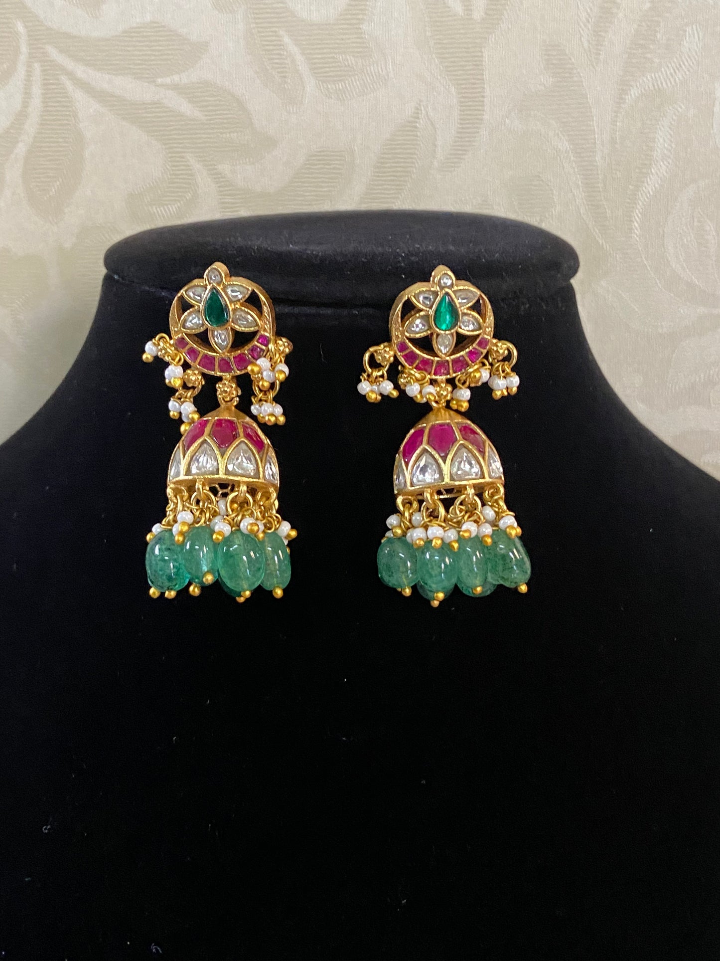 Jadau Kundan Jumki Earrings | Indian Traditional Earrings
