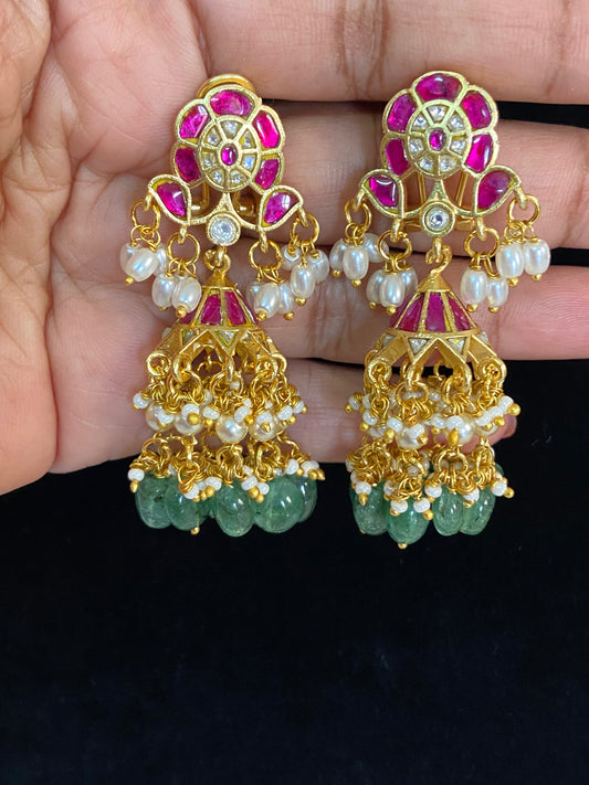 Jadau Kundan Jumki Earrings | Indian Traditional Jewelry In USA