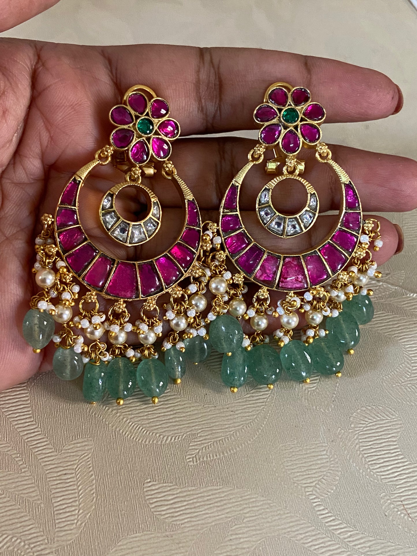Jadau Kundan Chandbali Earring | Indian Traditional Jewelry In USA | Gift idea