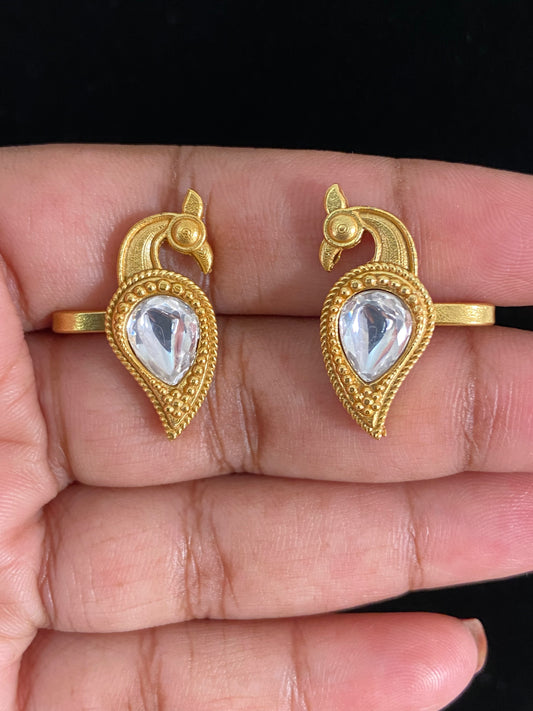 Antique Kundan Peacock Bugadi Studs | Latest Indian Jewelry