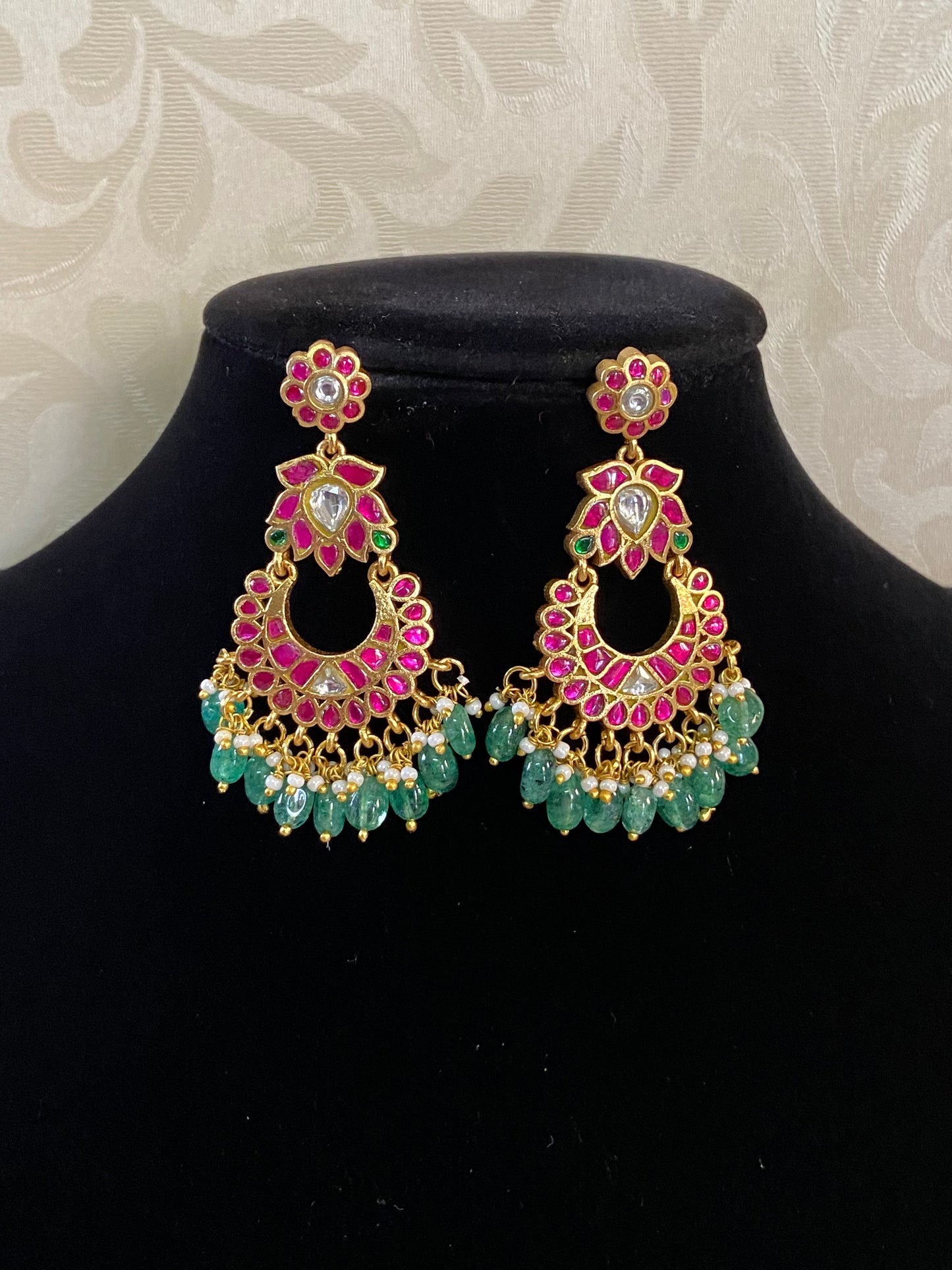 Jadau Kundan Chandbali Earring | Indian Traditional Jewelry In USA | Gift idea