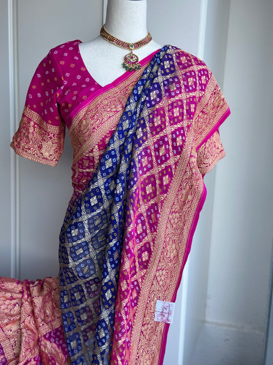 Bandini Banaras Georgette Saree | Party Wear Saree | Gift Saree