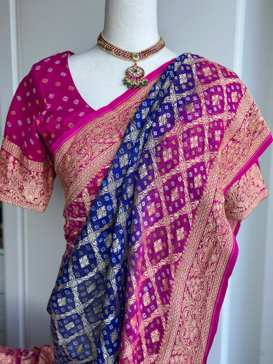 Bandini Banaras Georgette Saree | Party Wear Saree | Gift Saree