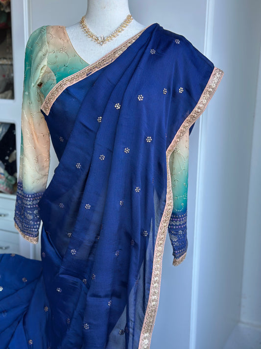 Georgette Fancy Saree |  Party Wear Saree | Gift Saree