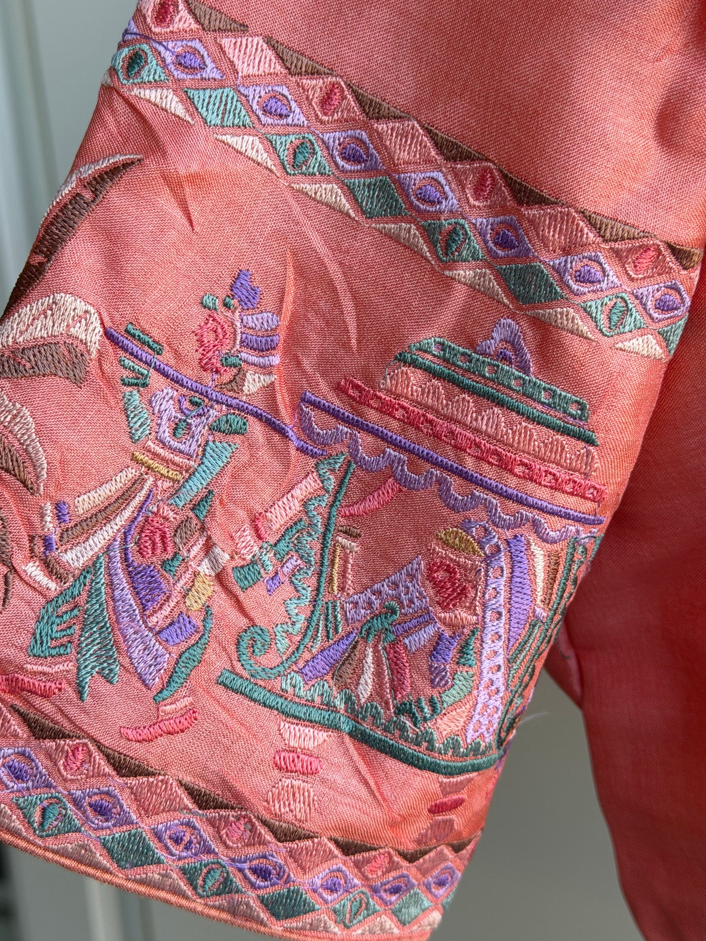 Pure Tussar Silk Embroidery Saree | Partywear Saree | Sarees in USA