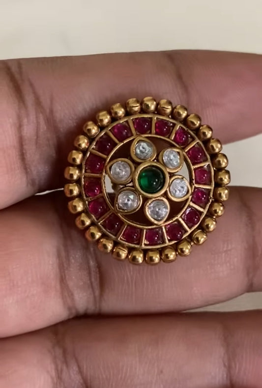 Coral Nakshi Beads Necklace With Studs | Traditional Jewelry In USA