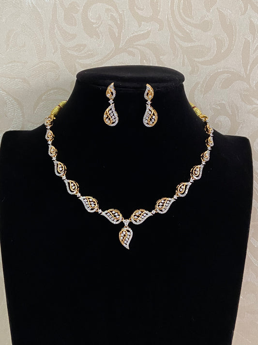 AD Simple Necklace Set | Indian Jewelry In USA | Gift Idea