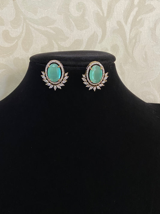 AD Victorian Stud Earrings | Indian Jewelry