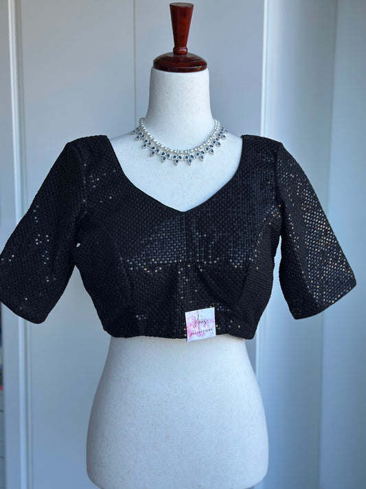 Black Sequin Blouse | Readymade Blouse In USA