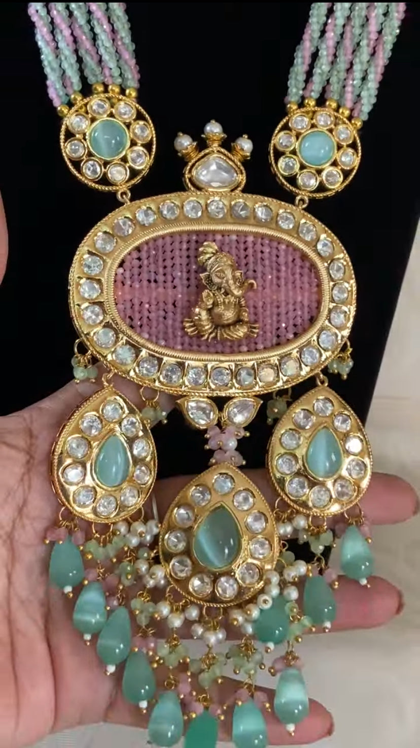 Long Kundan Necklace With Earrings | Indian Luxury Necklace In USA