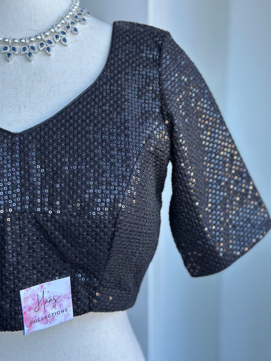 Black Sequin Blouse | Readymade Blouse In USA