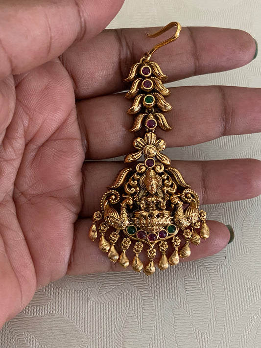 Temple Lakshmi Maang Tikka | Traditional Indian Jewelry