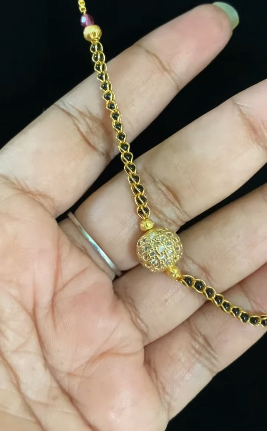 AD Ball  Mangalasutra | Black Beads Necklace