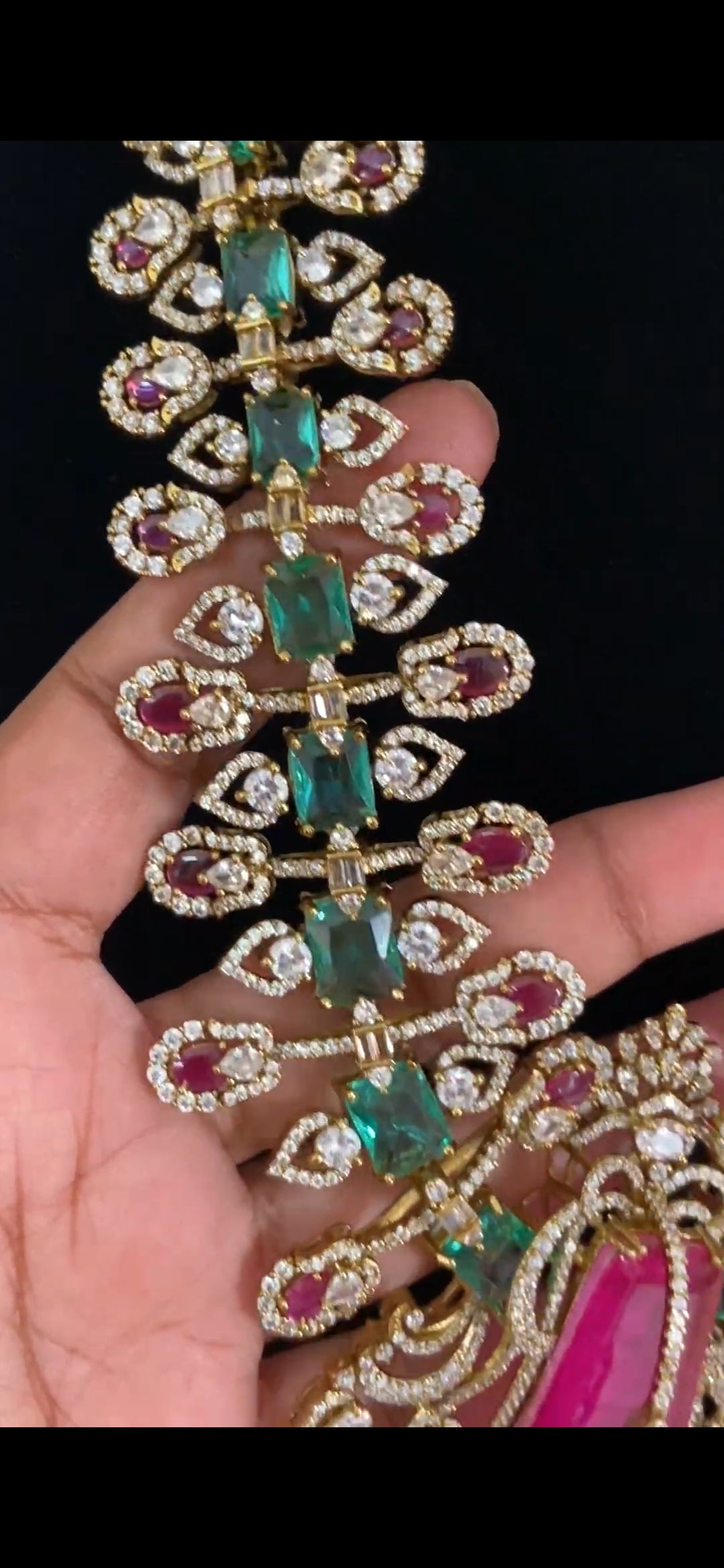 Premium AD Bridal Necklace Set | Indian Bridal Jewelry