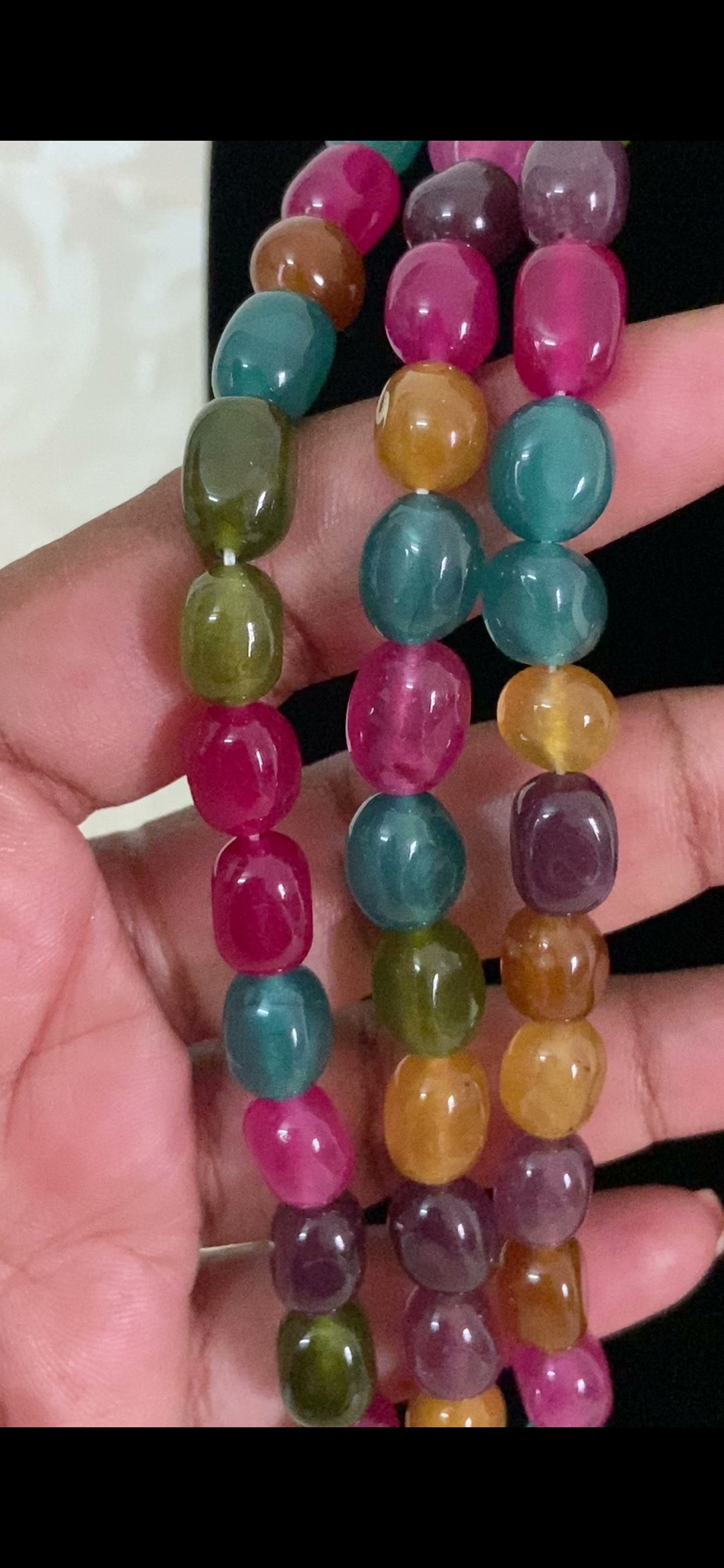 Gem Grade Onyx Beads Necklace | Indian jewelry in USA