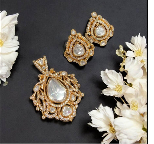 Moissanite Pendant Set | Indian Jewelry In USA