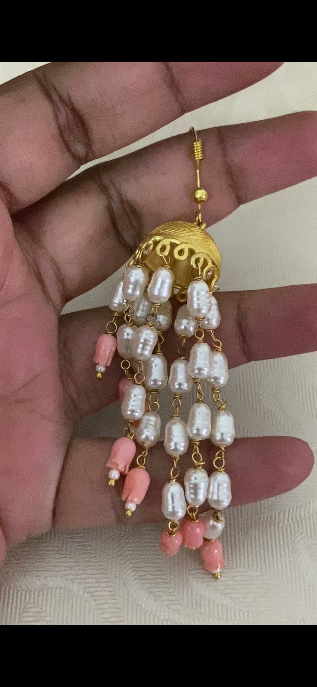 Coral Pearl Blossom Necklace Set | Indian jewelry in USA | Gift Idea
