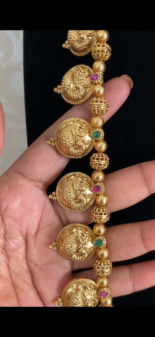Long Bottu Mala Necklace With Studs | Traditional Indian Jewelry In USA