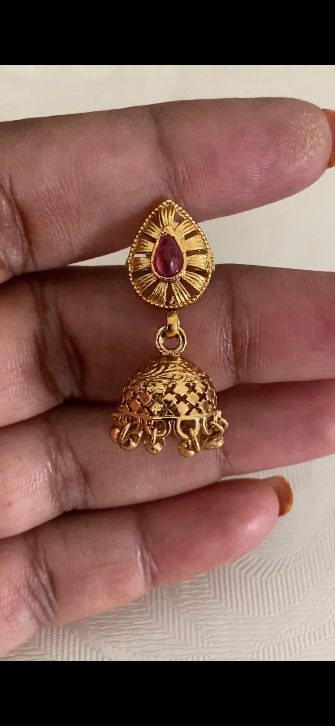 Gold Beads Palakasarulu Necklace With Jumkis | Traditional Jewelry In USA