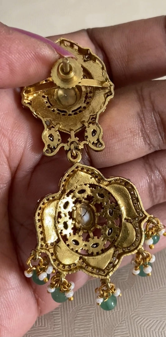 Jadau Fusion Earrings | Latest Indian Jewelry