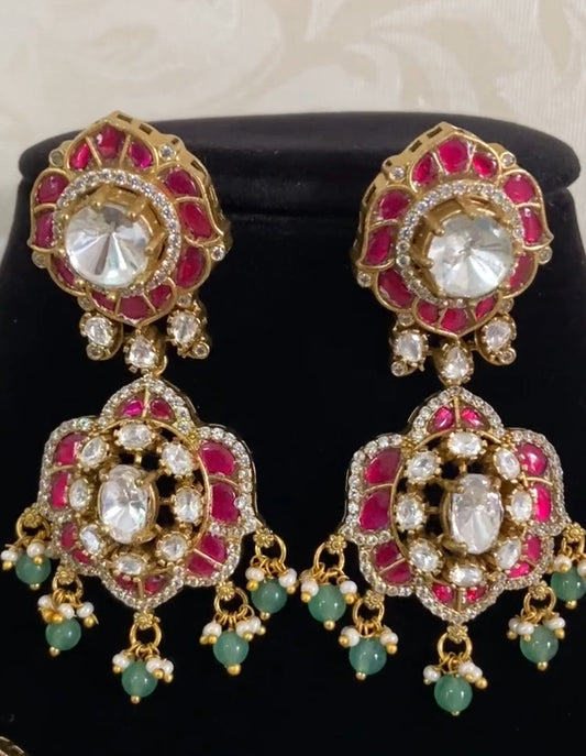 Jadau Fusion Earrings | Latest Indian Jewelry