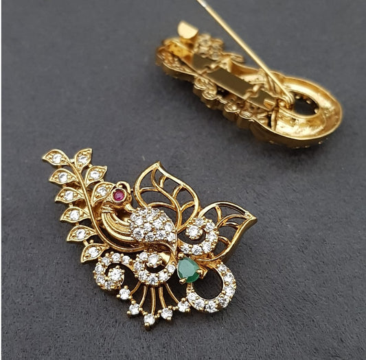Antiqute CZ Saree Pin | Indian Saree Pin | Brooch | Gift ideas