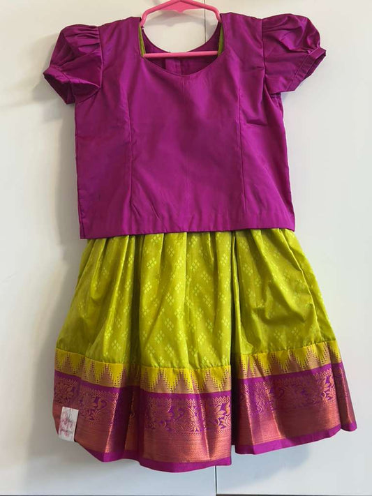 Brocade Baby Lehanga | Traditional Langa Blouse