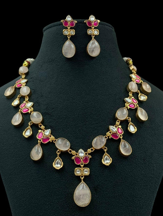 Natural stones Fusion Necklace | Indian Necklace