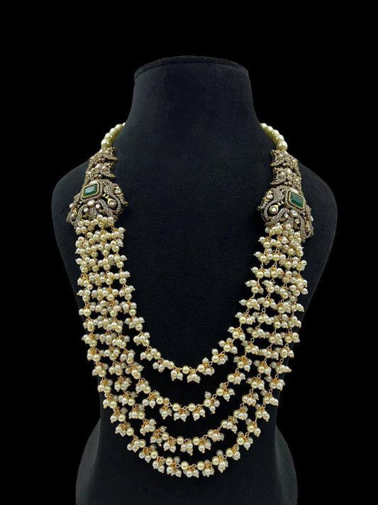 Victorian Side Pendants Pearl Necklace | Exclusive Necklace