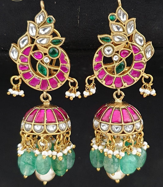 Jadau Kundan Jumki Earrings | Indian Earrings | Gift Idea