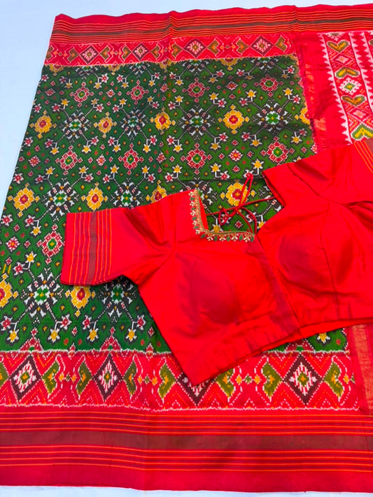 Handloom Ikkat patola Saree | Traditional Indian Saree | light weight silk sarees