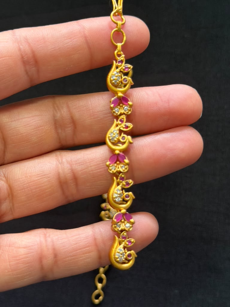 Antque AD Ruby Matilu | Indian Ear Chains | Indian Traditional Jewelry In USA