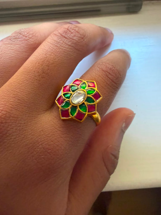 Jadau Kundan Finger Ring | Traditional Finger Ring | Gift Idea