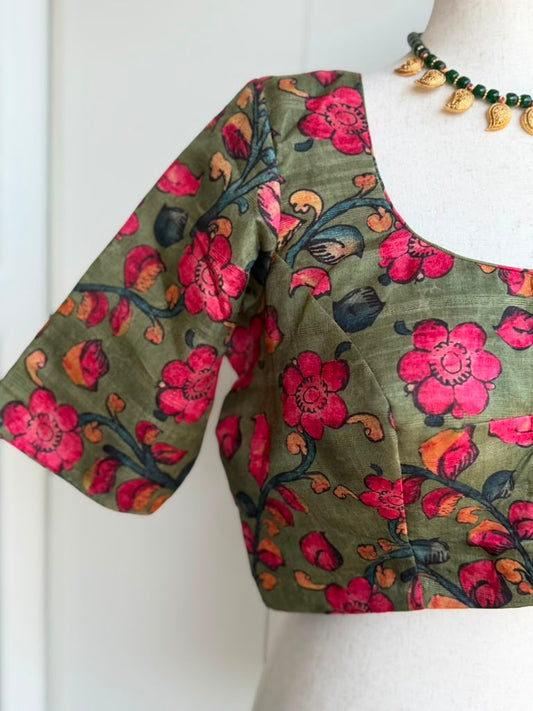 Kalamkari Printed Blouse | Saree Blouses in USA