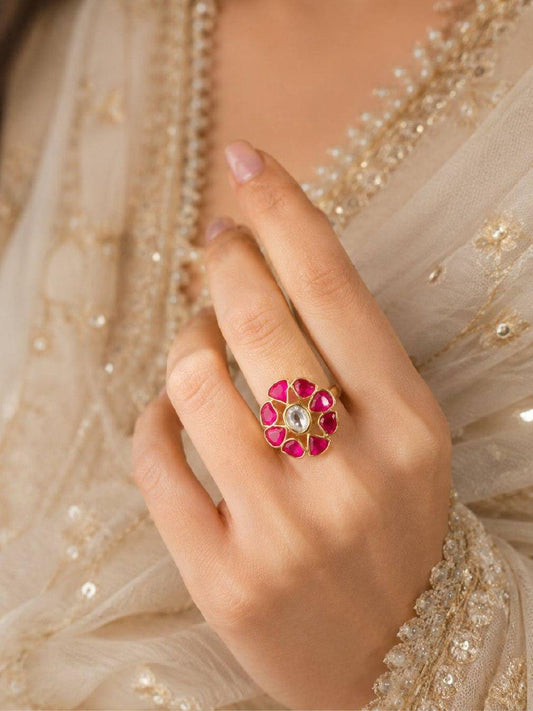 Jadau Kundan Finger Ring | Traditional Finger Ring | Gift Idea